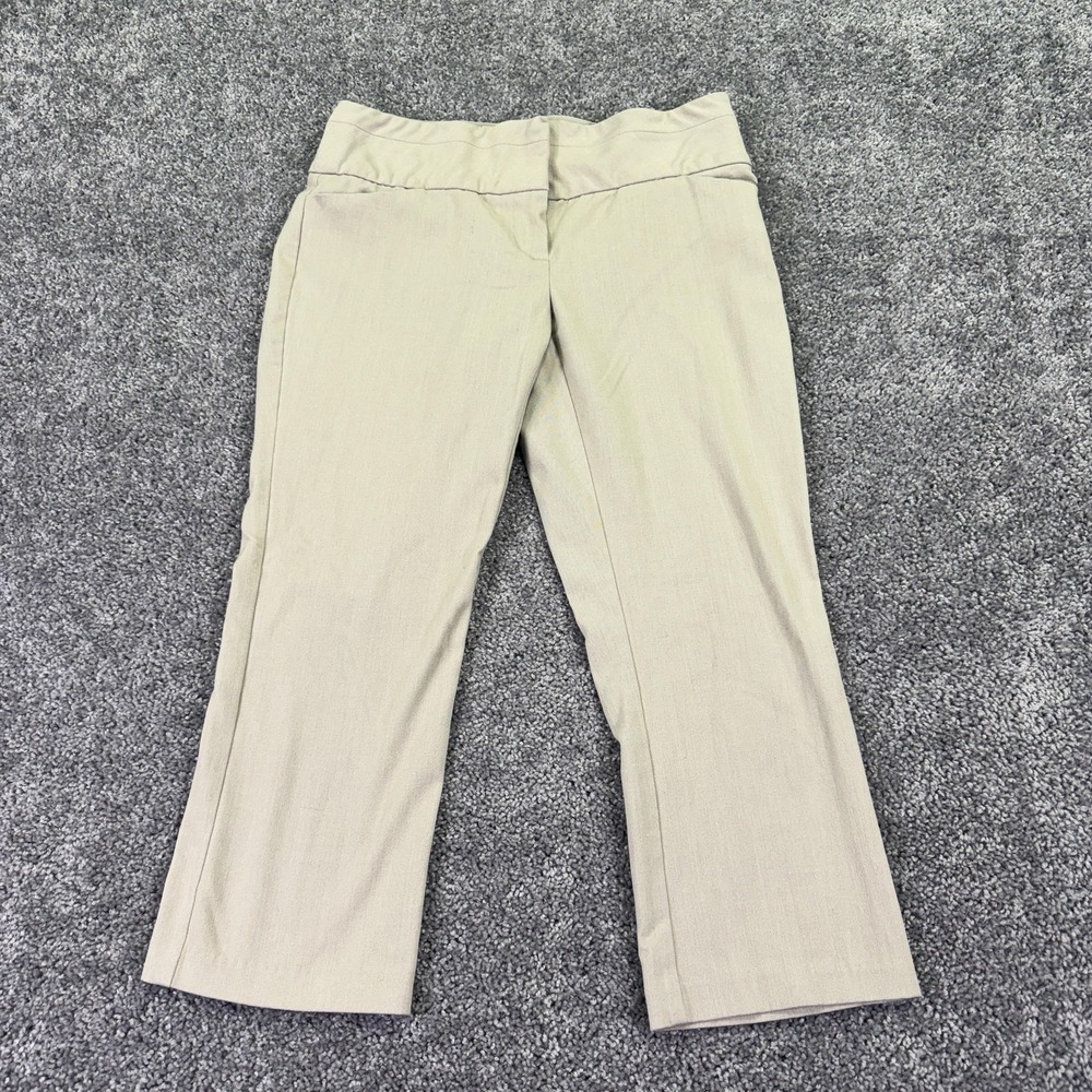 Maurices Pants Womens 3/4 Beige Capri Dress Stretch Casual Office Career Work